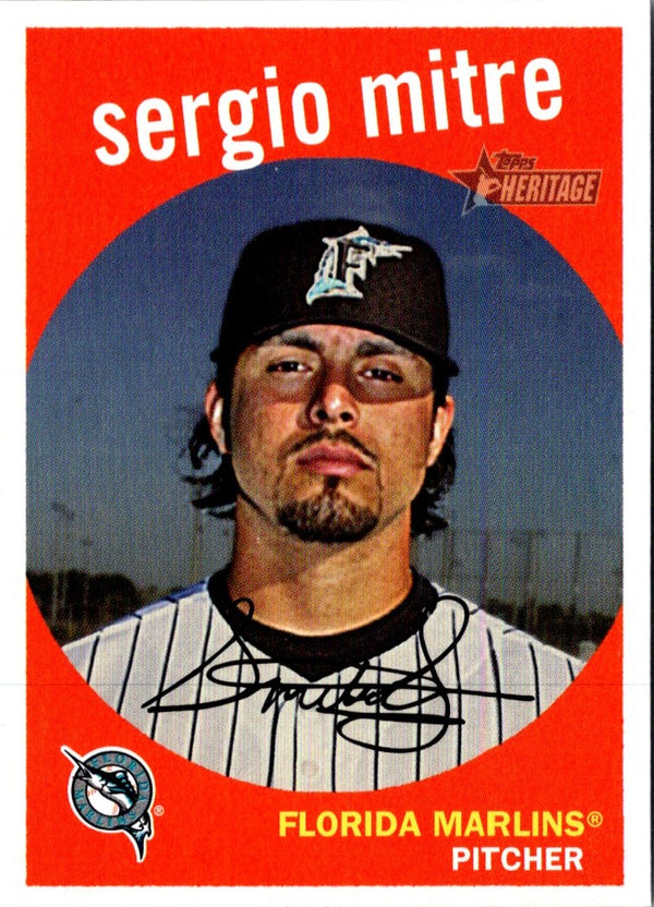 2008 Topps Heritage Sergio Mitre #411