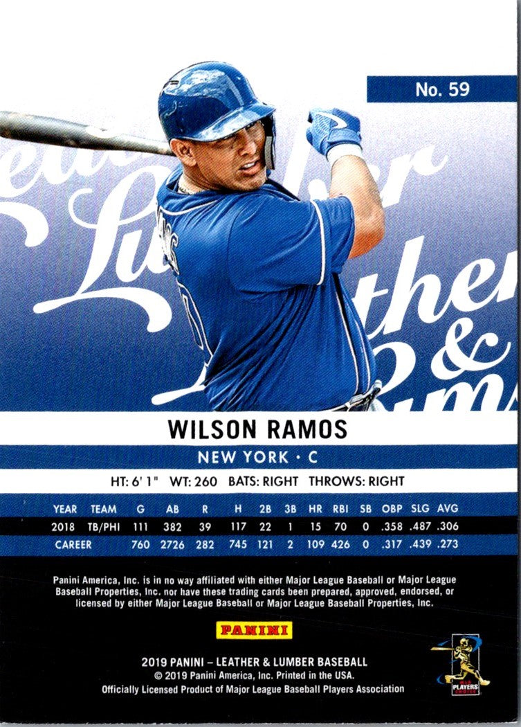 2019 Panini Leather & Lumber Wilson Ramos