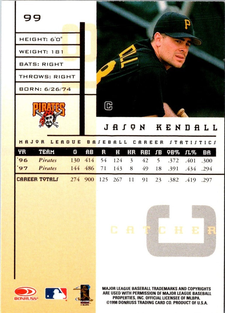 1998 Leaf Rookies & Stars Jason Kendall