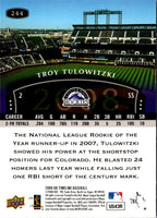 2008 Upper Deck Timeline Troy Tulowitzki #244