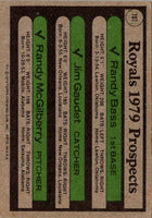 1979 Topps Royals Prospects - Randy Bass/Jim Gaudet/Randy McGilberry #707 Rookie