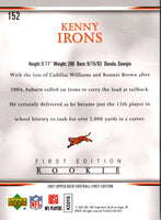2007 Upper Deck First Edition Kenny Irons #152 Rookie