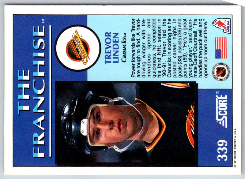 1991 Score American Trevor Linden