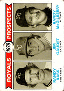 1979 Topps Royals Prospects - Randy Bass/Jim Gaudet/Randy McGilberry