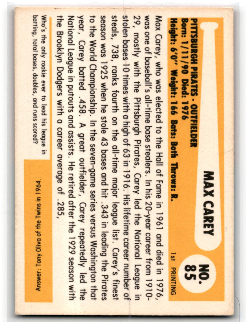 1980 SSPC HOF Max Carey