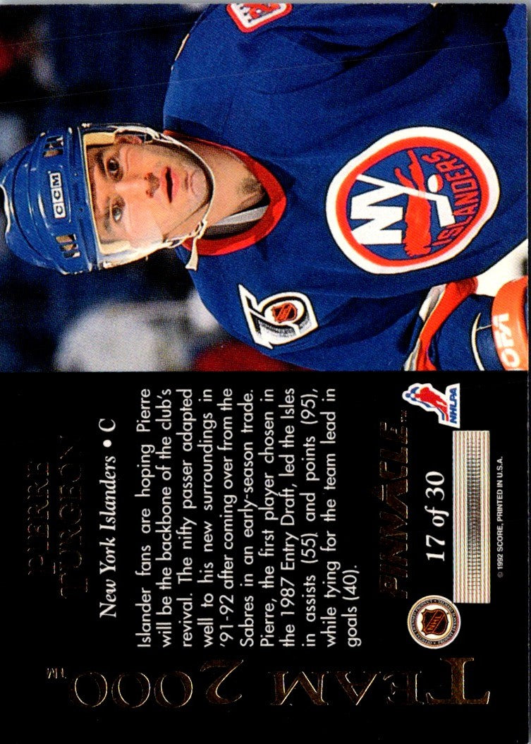 1992 Pinnacle Team 2000 Pierre Turgeon