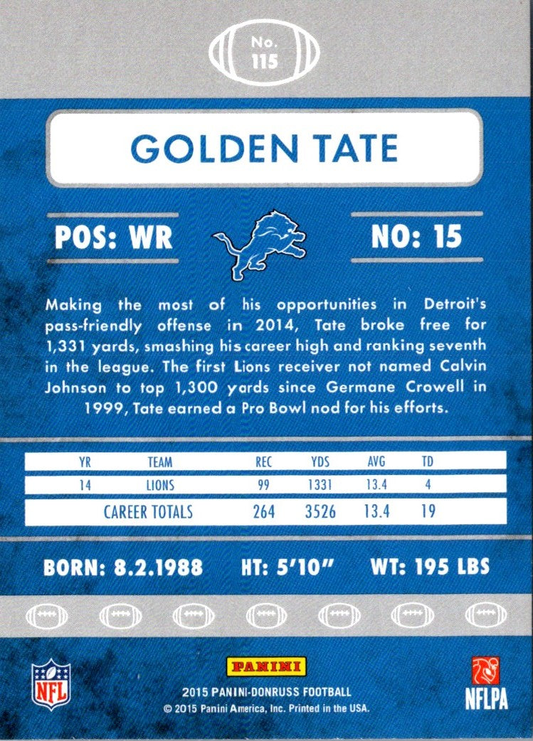 2015 Donruss Golden Tate