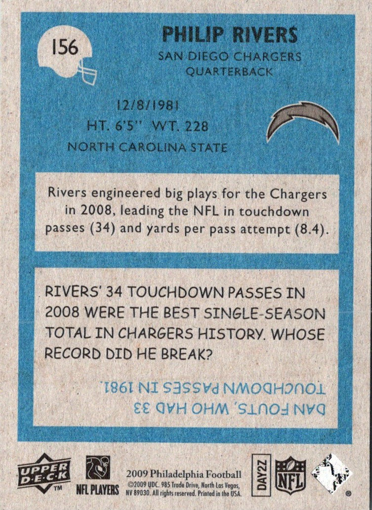 2009 Upper Deck Philip Rivers