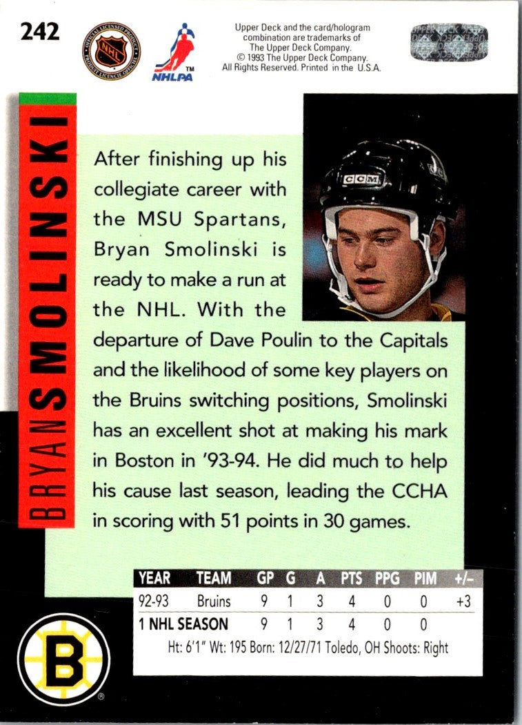 1993 Upper Deck Bryan Smolinski