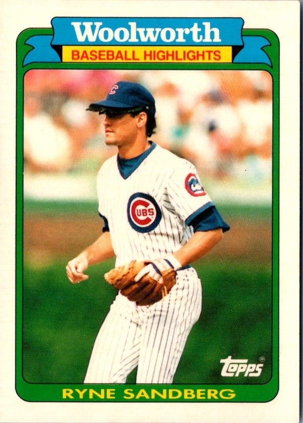 1990 Topps Woolworth Baseball Highlights Ryne Sandberg #21