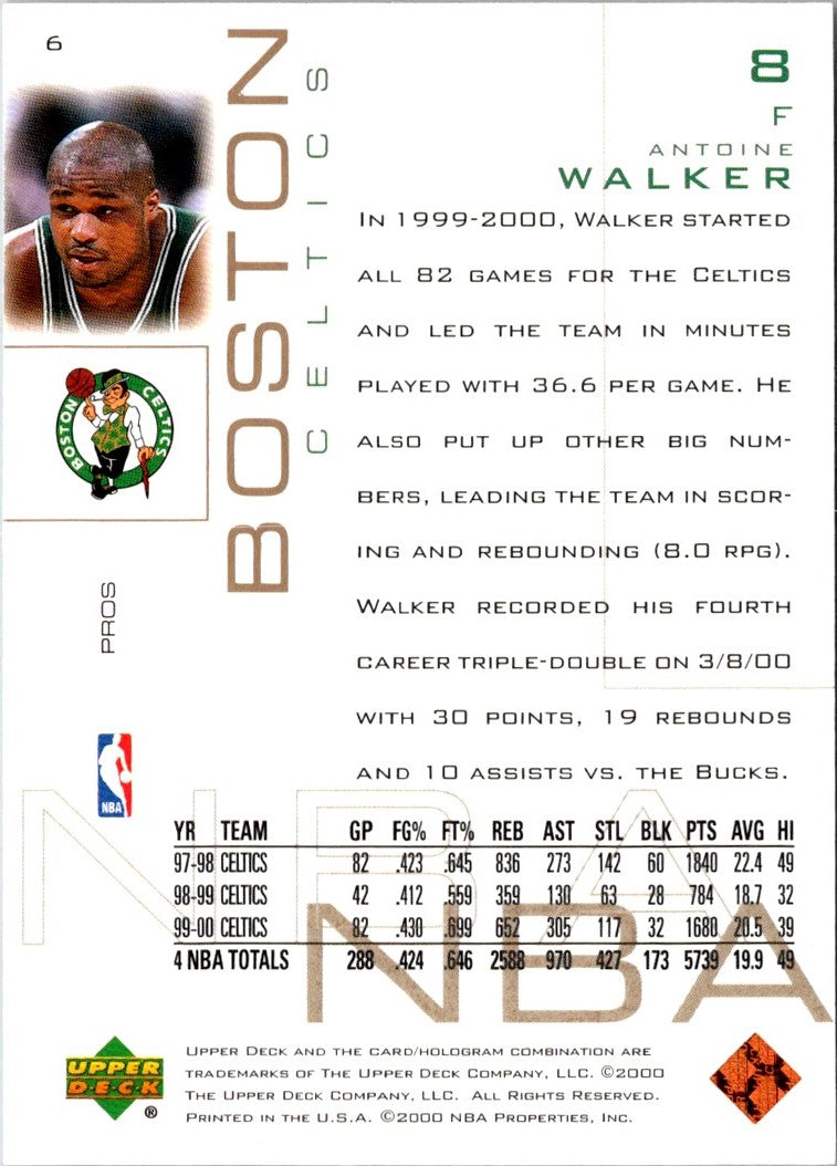 2000 Upper Deck Pros & Prospects Antoine Walker