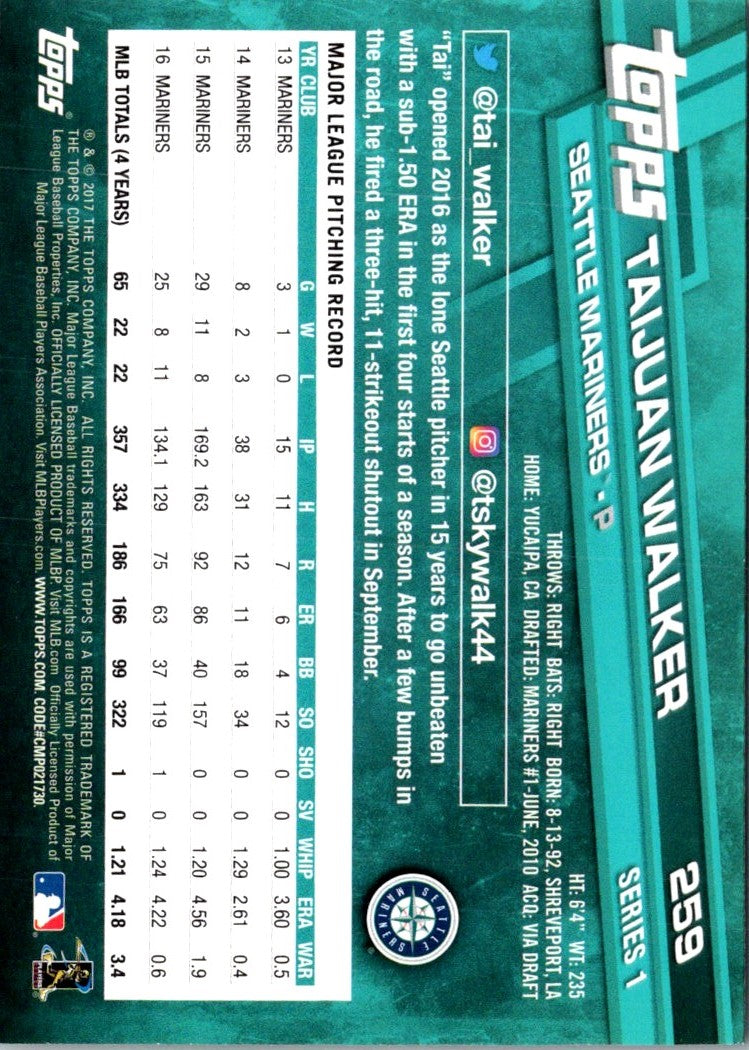 2017 Topps Taijuan Walker