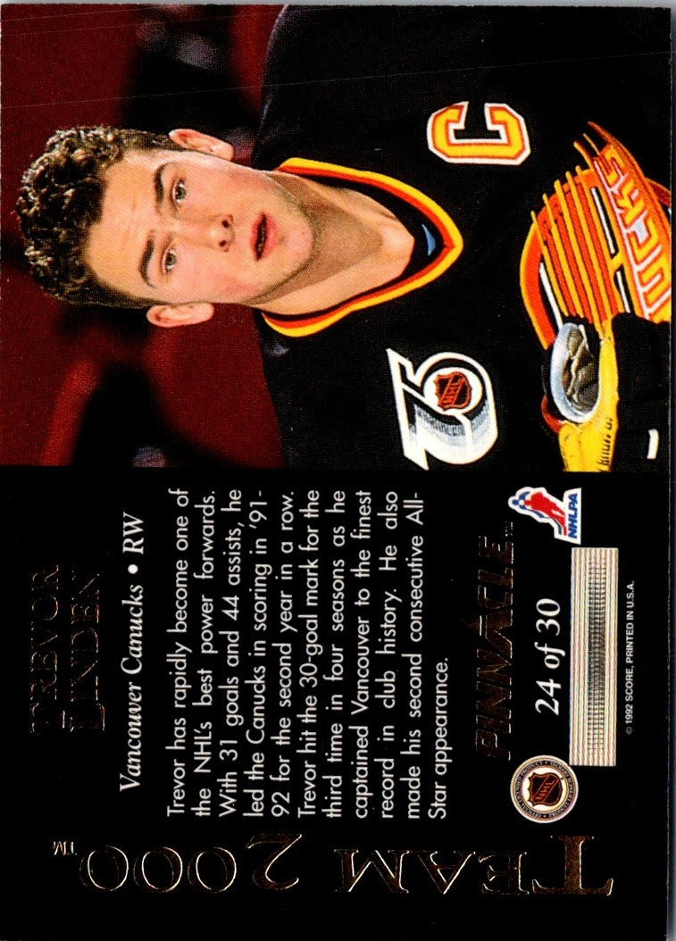 1992 Pinnacle Team 2000 Trevor Linden