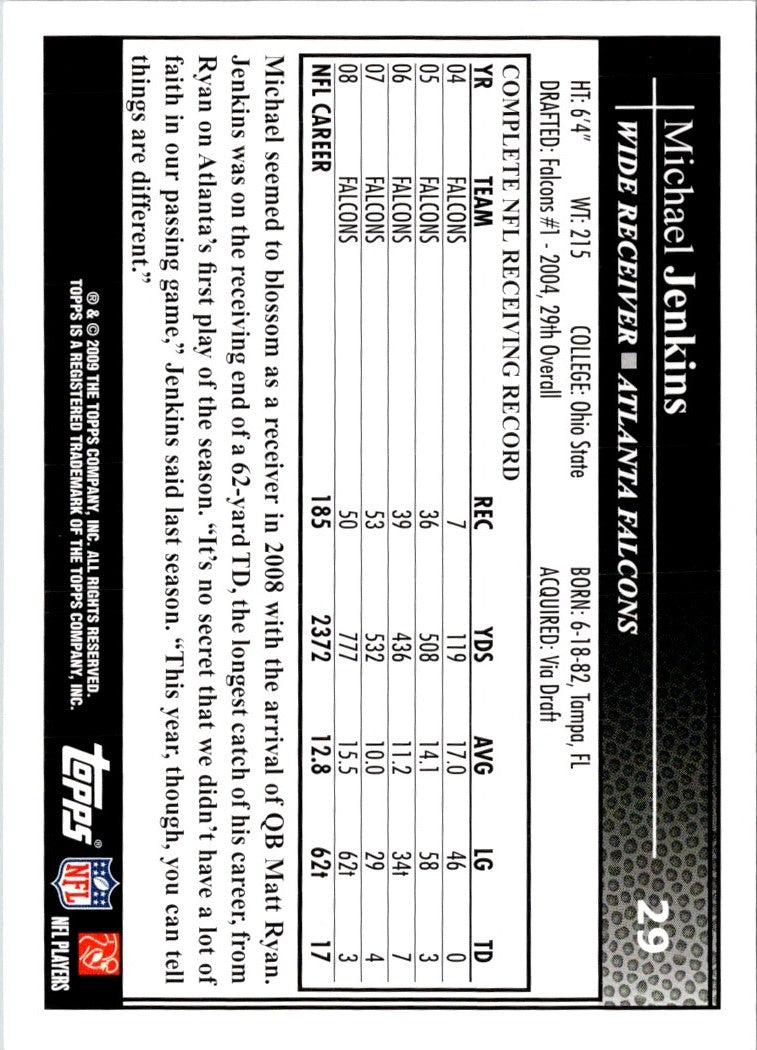2009 Topps Michael Jenkins