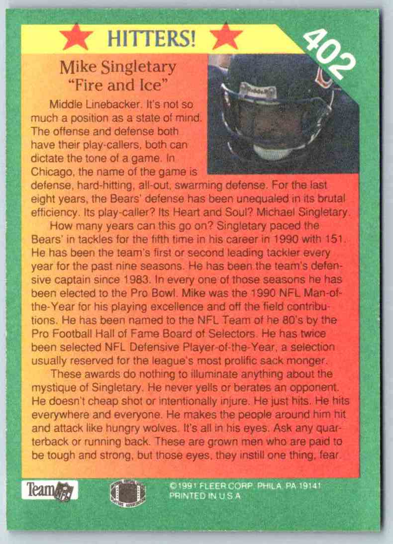 1991 Score Mike Singletary