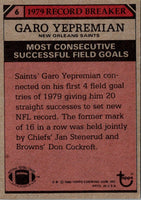 1980 Topps Garo Yepremian #6
