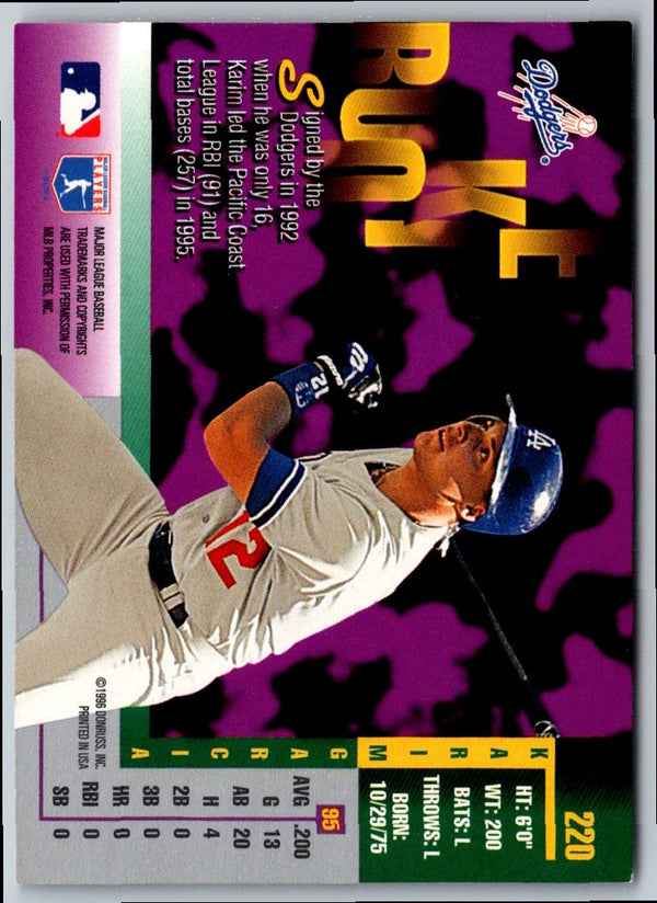 1996 Los Angeles Dodgers Police Karim Garcia #12