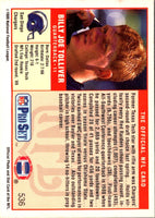 1989 Pro Set Billy Joe Tolliver #536 Rookie