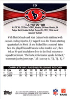2012 Topps T.J. Yates #19