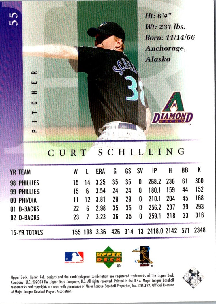 2003 Upper Deck Honor Roll Curt Schilling