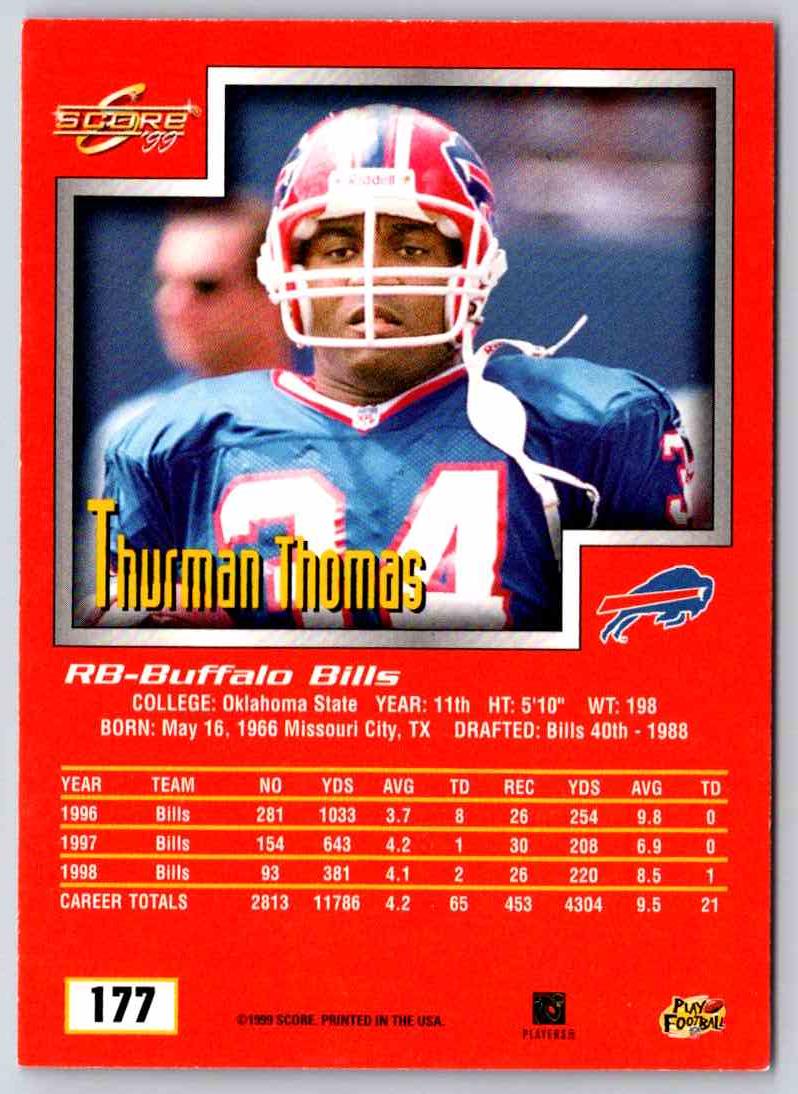 1999 Score Thurman Thomas