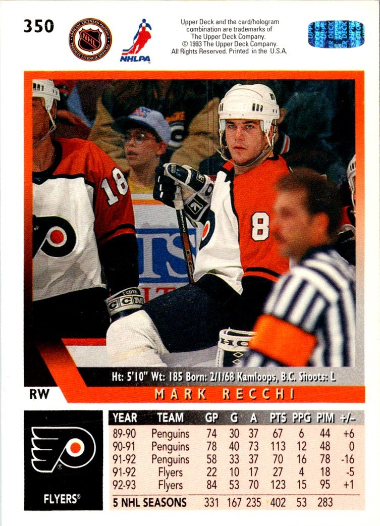 1993 Upper Deck Mark Recchi