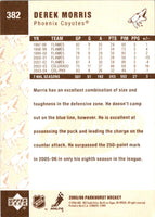 2005 Parkhurst Derek Morris #382