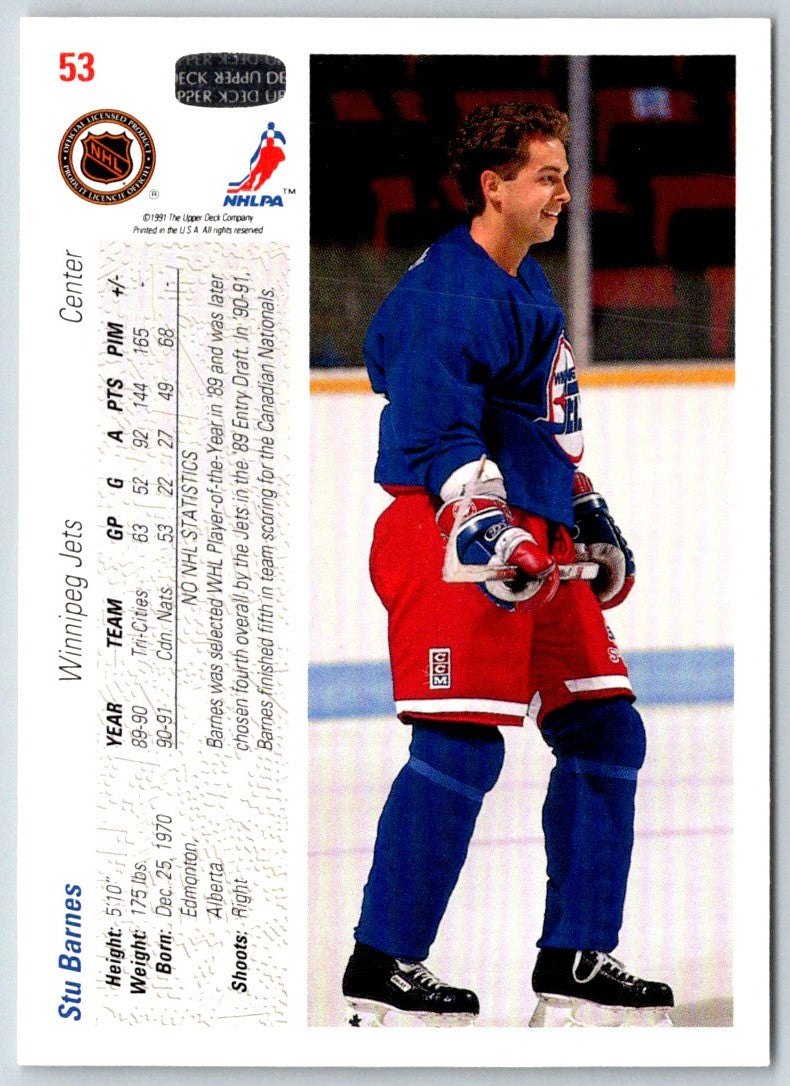 1991 Upper Deck French Stu Barnes