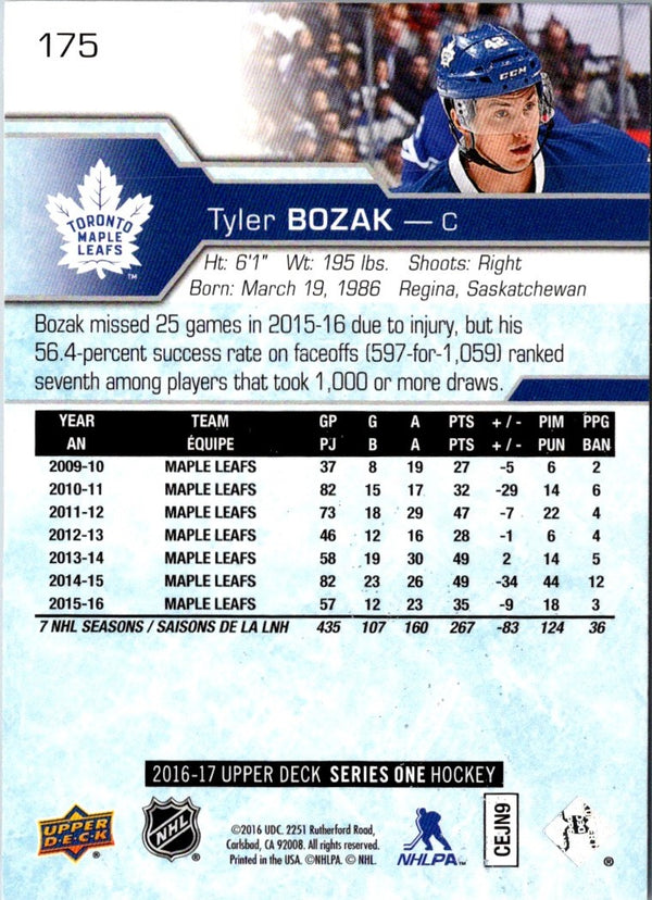 2016 Upper Deck Tyler Bozak #175