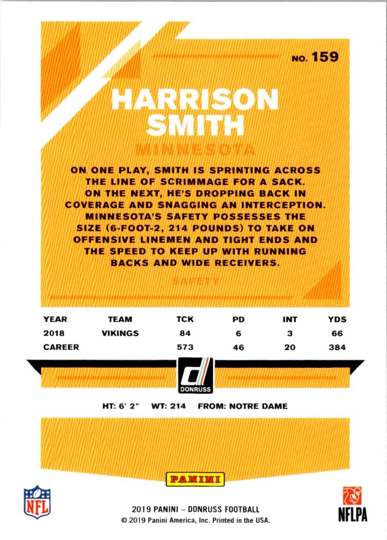 2019 Donruss Harrison Smith