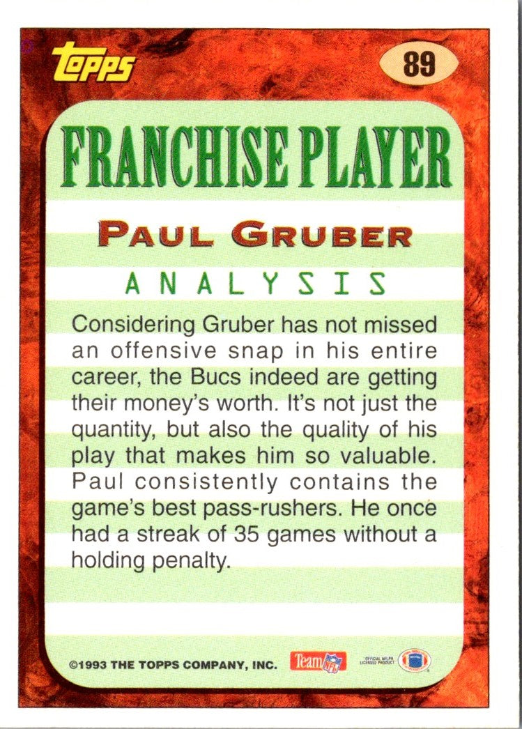1993 Topps Paul Gruber
