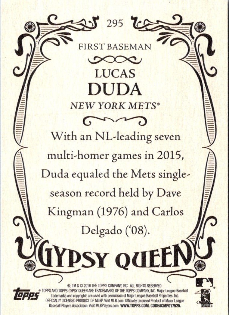 2016 Topps Gypsy Queen Lucas Duda