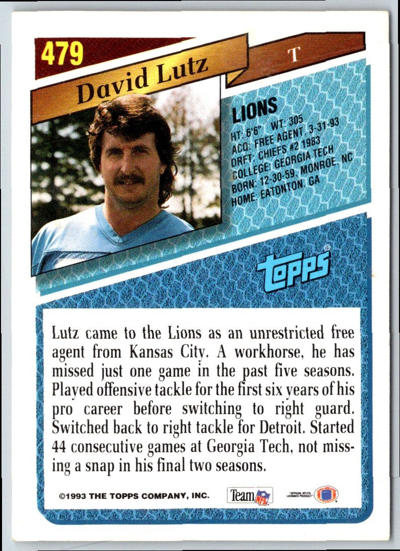 1993 Topps Dave Lutz