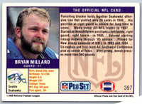 1989 NFL Proset Bryan Millard #397