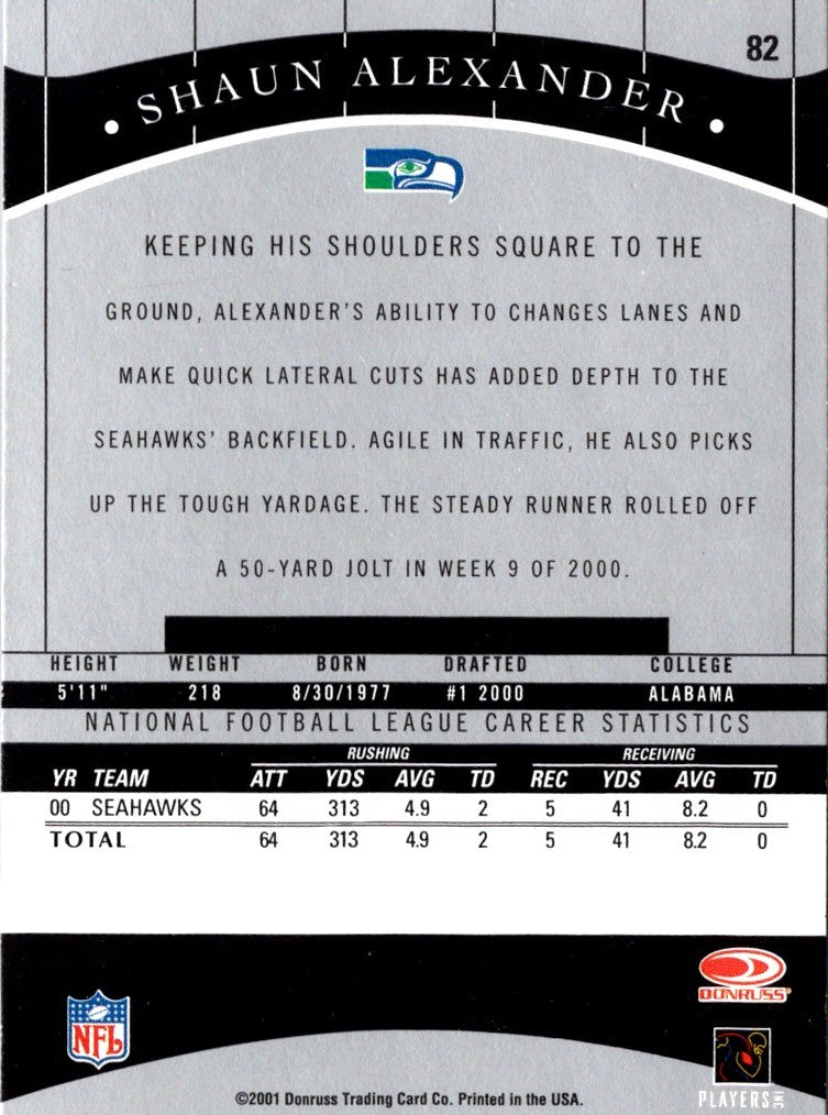 2001 Donruss Classics Shaun Alexander