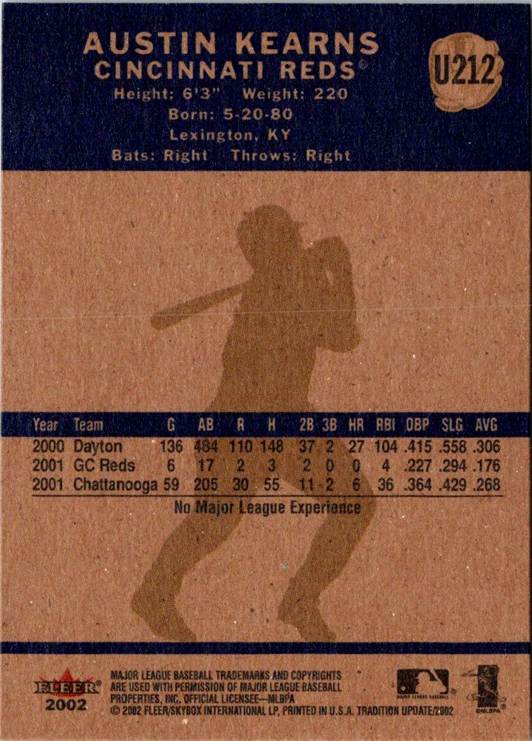 2002 Fleer Tradition Update Austin Kearns