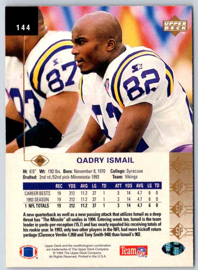 1994 Upper Deck Qadry Ismail