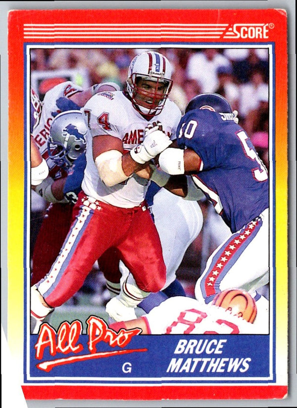 1990 Score Bruce Matthews #584
