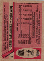 1987 O-Pee-Chee Greg Paslawski #10 Rookie