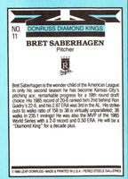 1986 Diamond Kings Bret Saberhagen #11