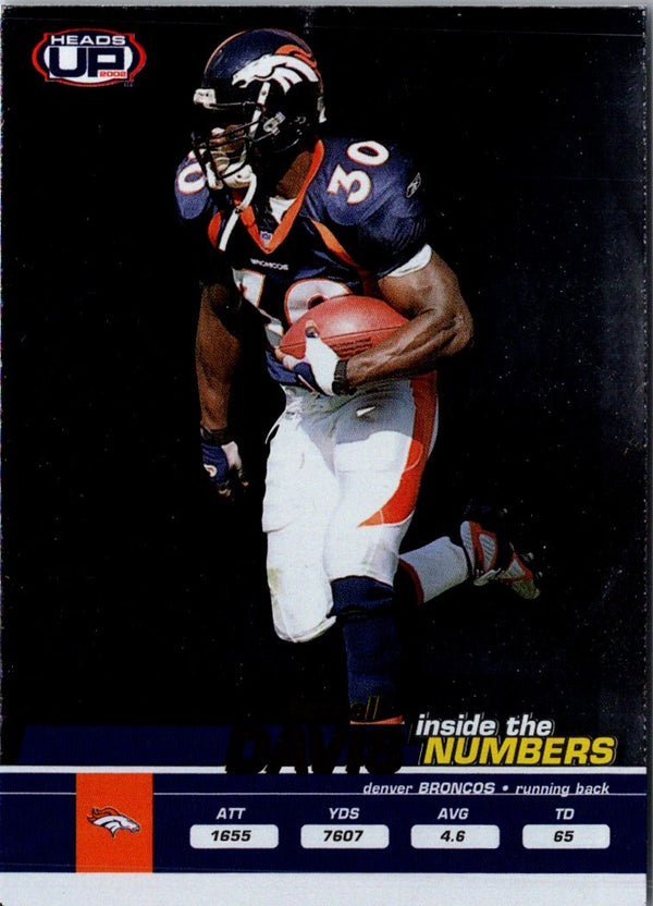 2002 Pacific Heads Up Inside the Numbers Terrell Davis #7