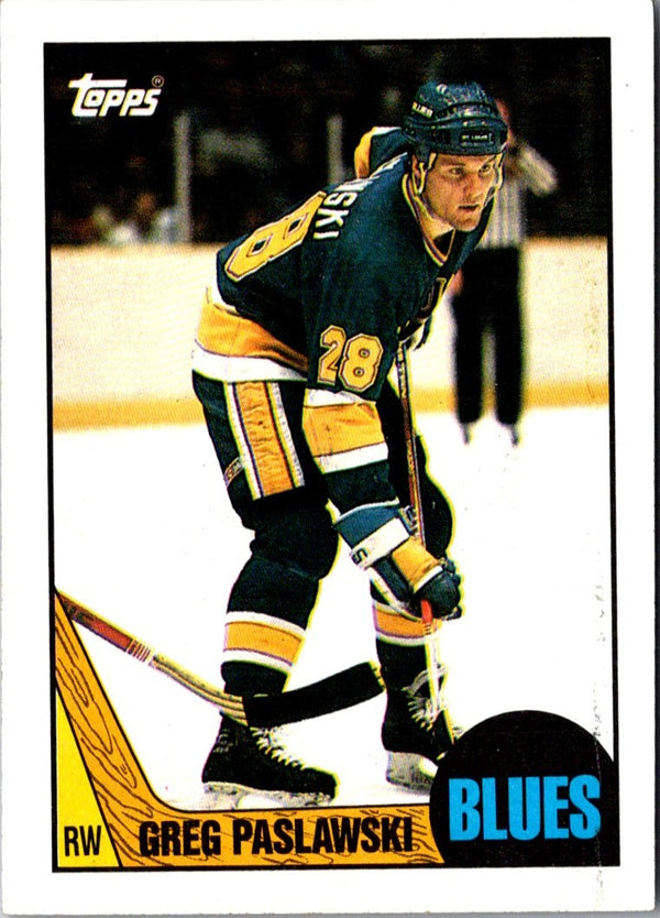 1987 O-Pee-Chee Greg Paslawski #10 Rookie