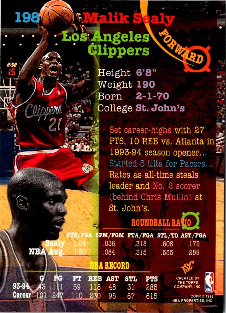 1994 Stadium Club Malik Sealy