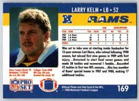 1990 Pro Set Larry Kelm #169 Rookie