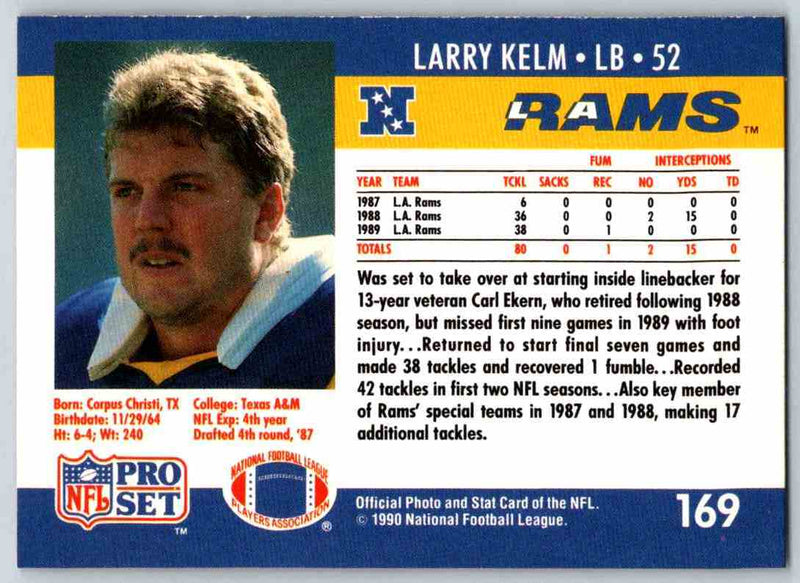 1990 Pro Set Larry Kelm