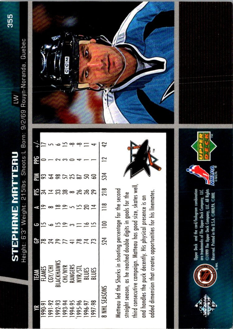 1998 Upper Deck Stephane Matteau