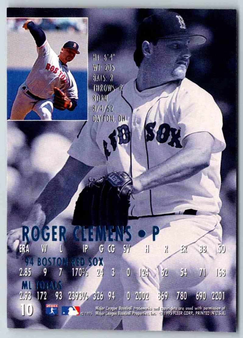 1995 Fleer Ultra Roger Clemens