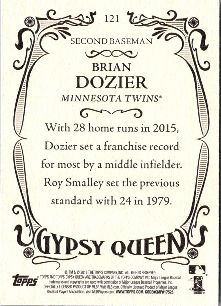 2016 Topps Gypsy Queen Brian Dozier