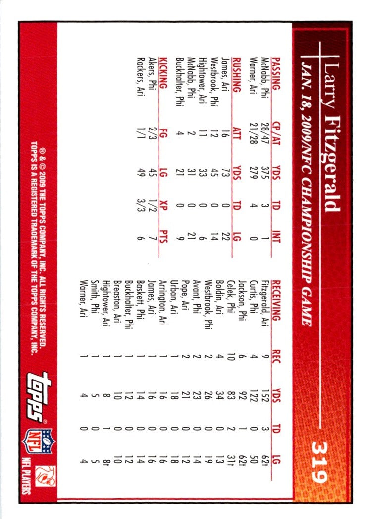 2009 Topps Larry Fitzgerald