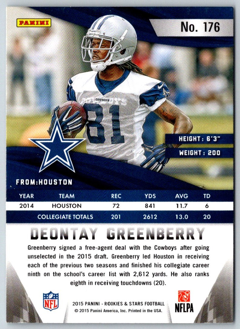 2015 Panini Rookies & Stars Longevity Deontay Greenberry